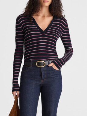 NWT Madewell Johnny-Collar Sweater in Merino-Silk Blend